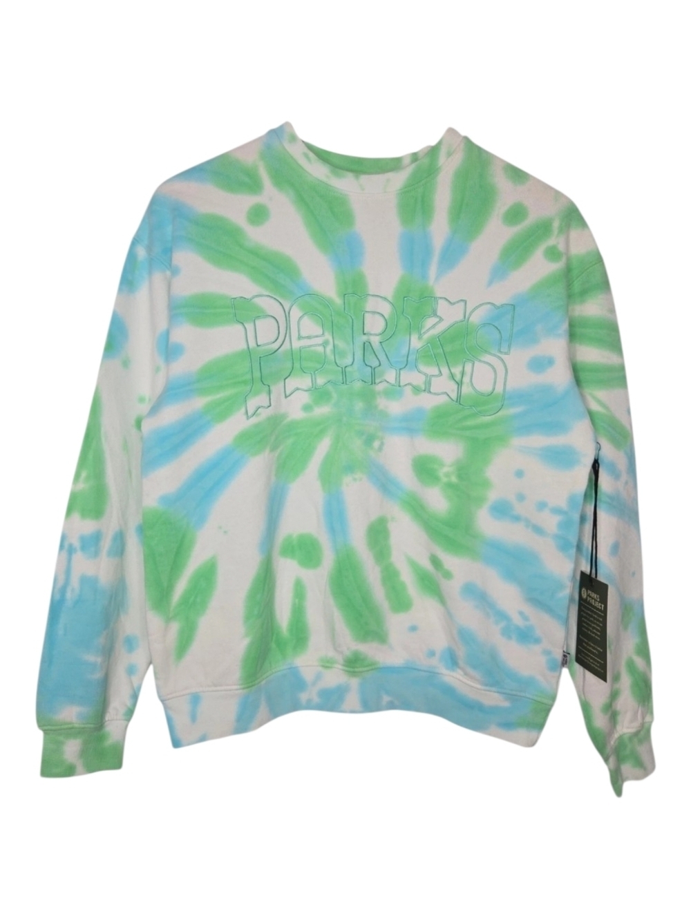 Parks Project Womens Tie Dye Embroidered Logo Crewneck Sweatshirt Size XS